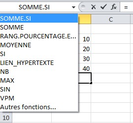 Insertion fonction