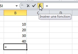 Insertion fonction