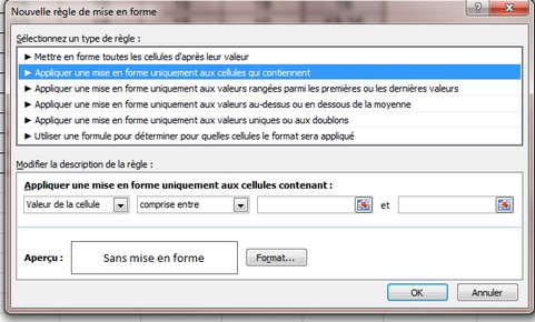 Mise en forme conditionnelle