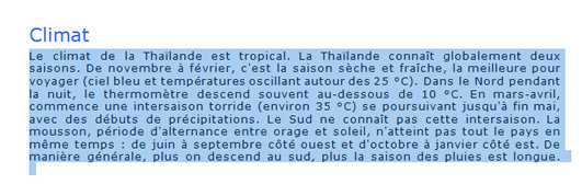 Texte colonnes