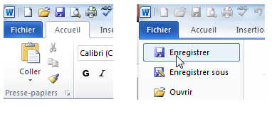 Enregistrer Word 2007-2010