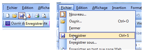 Enregistrer Word 2003