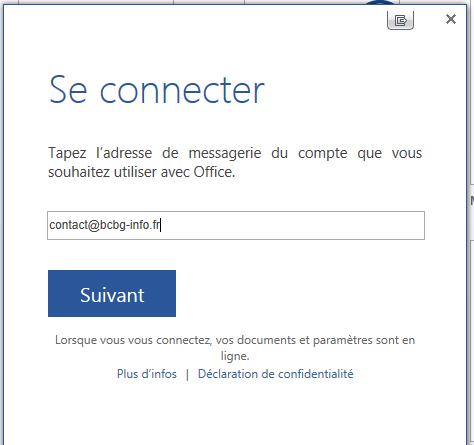 Connexion