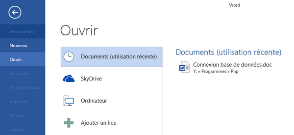 Ouvrir un document