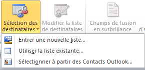 liste destinataires