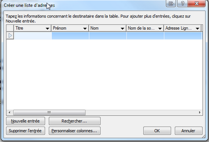Créer liste