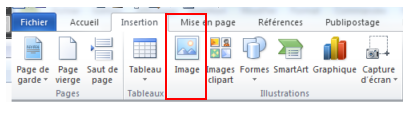 Inserer une image dans word 2007