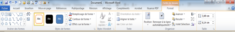 Barre d'outils images