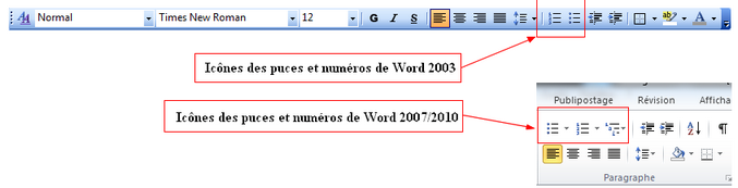 Barres d'outils
