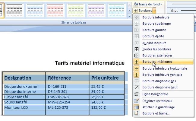 Mise en forme 2007